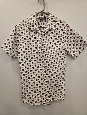 Bob Ross Shirt Button Down Short Sleeve Mens Large